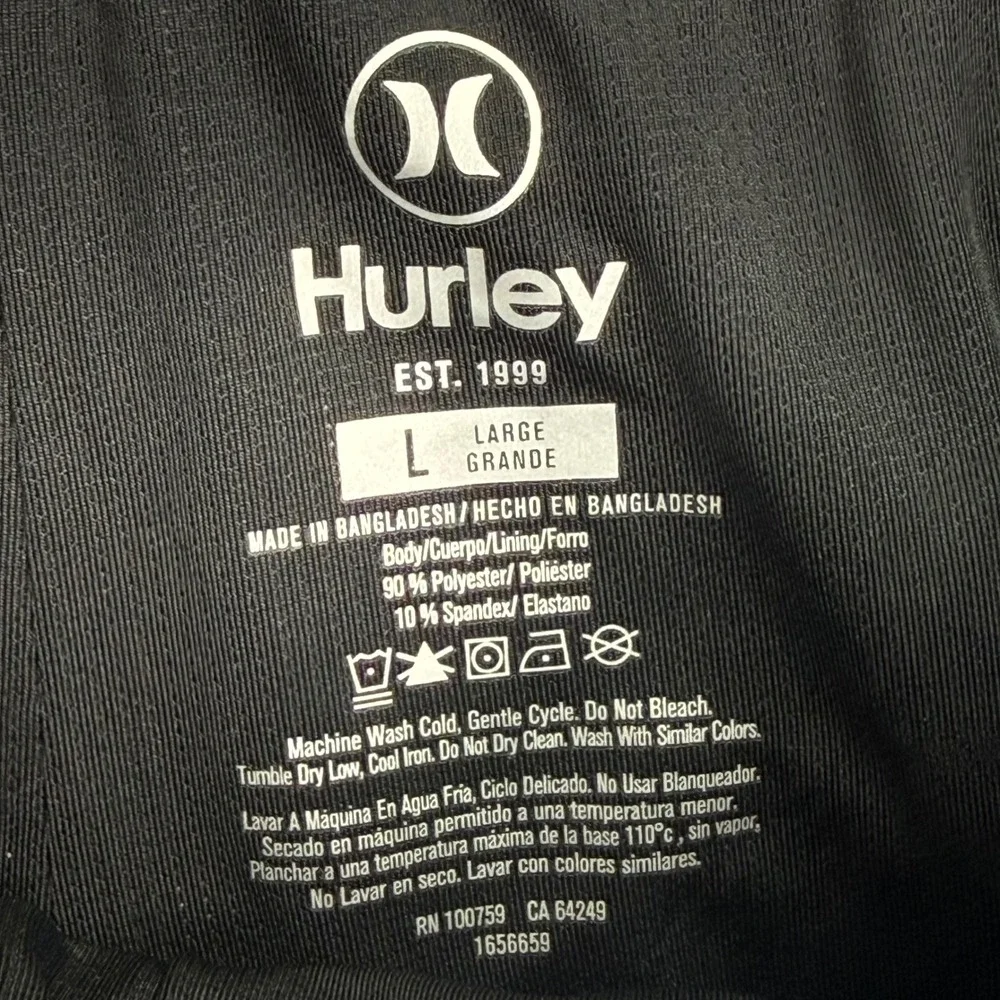 Hurley Swim Shorts Large Blue Heathered 4-Way Stretch Regular Fit NWT Mens